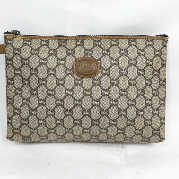 Gucci Plus Clutch BagBrown PVC 1147586